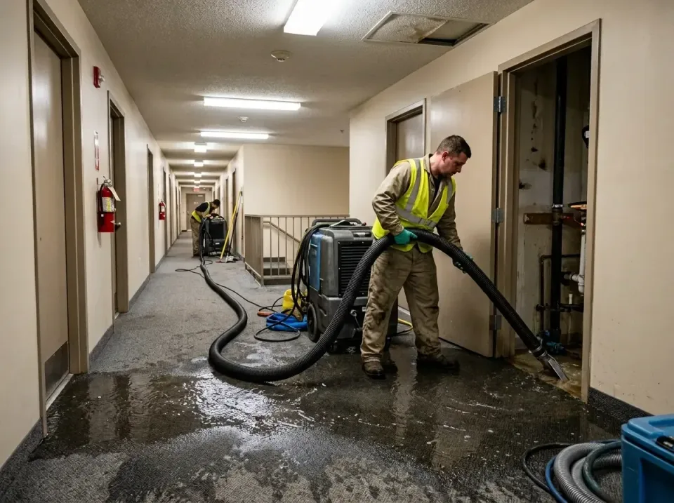 multi-unit-apartment-hallway-f-005 — frequently asked questions, Emergency Burst Pipe Water Extraction & Removal in Estacada…